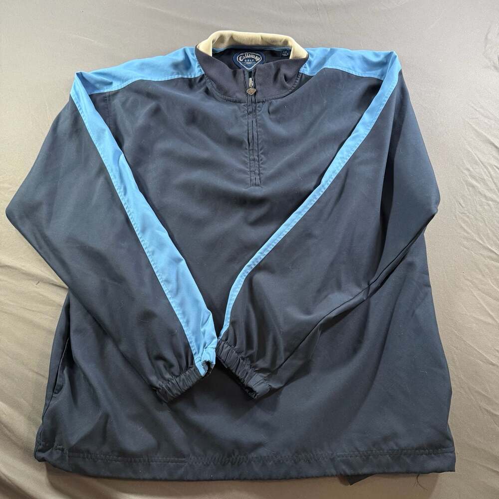 Callaway Golf Sport Men's 1/4 Zip Pullover Jacket Navy Blue XXL